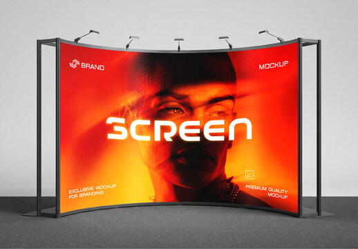 Large Screen Backdrop Mockup
