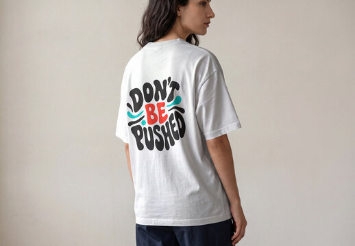 Oversized White T-Shirt Mockup