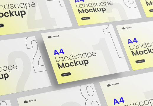 A4 Landscape Mockup
