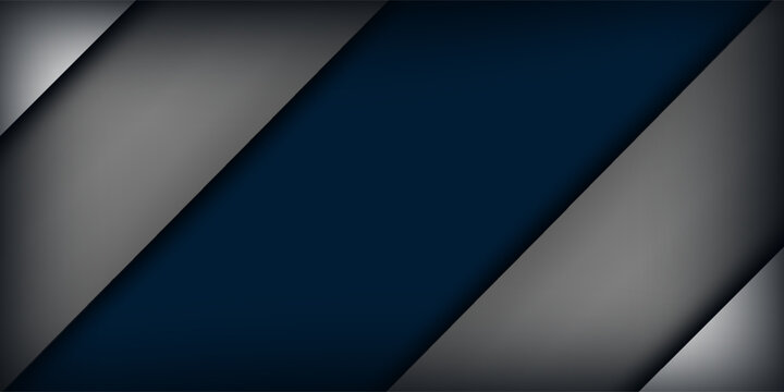 Silver tab background and grey line on blue dark background abstract vector for text and message modern design
