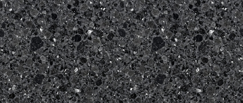Black granite texture presents a deep obsidian stone surface layered with fine dark crystals and subtle gray speckled grain across the rock