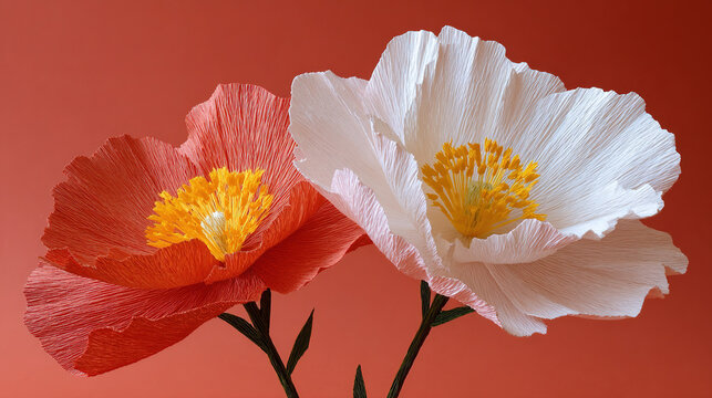 red and white floers