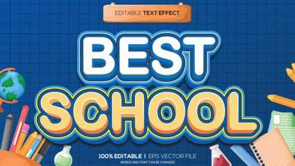 3d text effect back to school theme © Ardhy