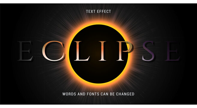 eclipse text effect editable eps cc