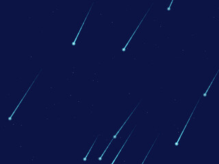 Streaking Meteors Space Cosmic Night Design © iushakovsky