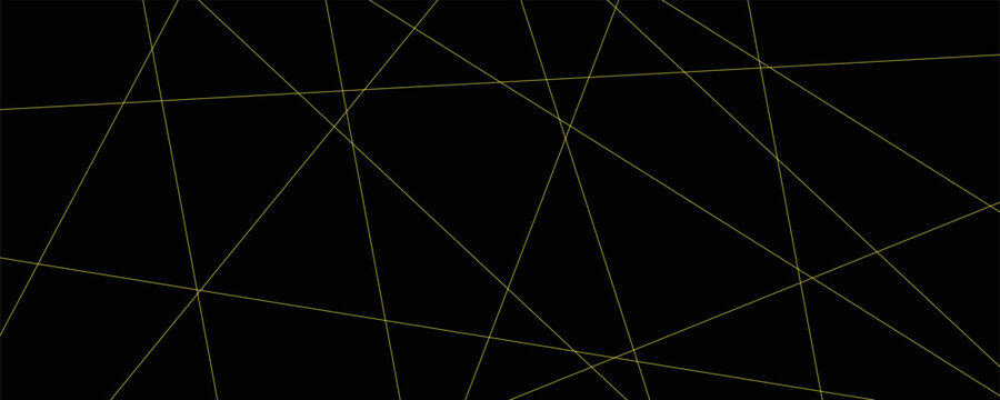 Random geometric line pattern on a black backdrop background. Random line low poly pattern. abstract seamless line vector. Random chaotic lines abstract geometric patterns of modern design.