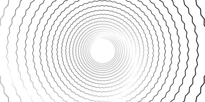 abstract black concentric circles pattern with optical illusion effect perfect for modern design background