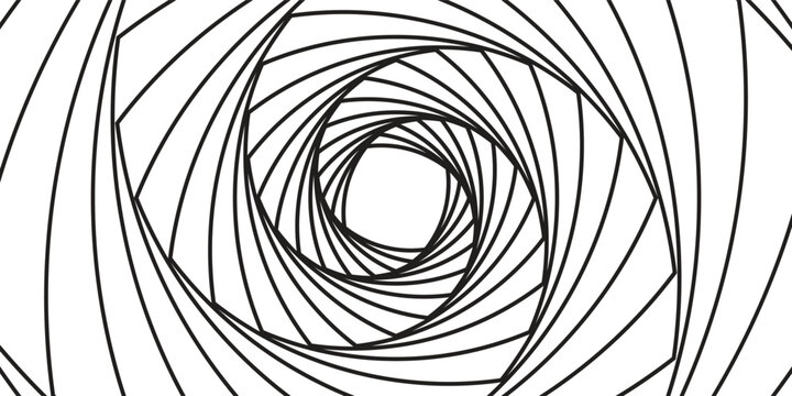 abstract black swirling vortex with concentric lines suitable for visual backgrounds
