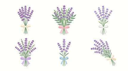A collection of colorful lavender bouquets. © Abhinaya Project