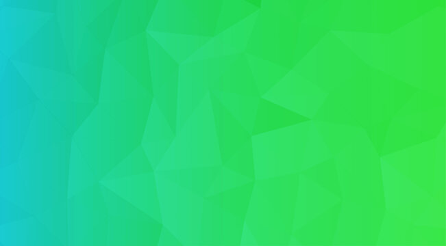 Geometric low poly background, with a vibrant, green and turquoise, gradient, featuring a, triangular mesh pattern, of interconnected polygons