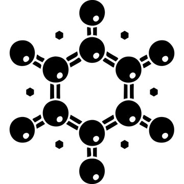2-Butene Molecule Icon Vector