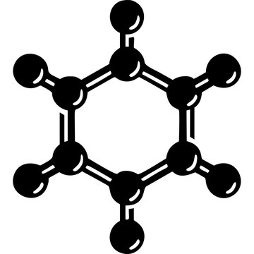 2-Butene Molecule Icon Vector