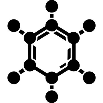 2-Butene Molecule Icon Vector