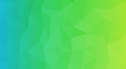 Obraz premium Low poly geometric background, with a smooth, gradient transition from, cyan to lime, green, featuring triangular, mesh patterns