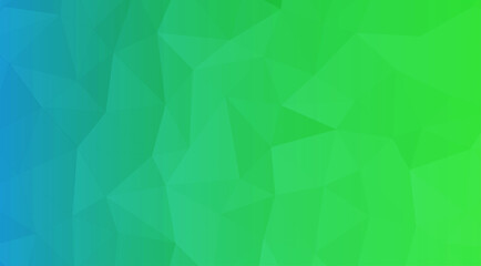 Obraz premium Low poly geometric background, with blue to, green gradient, triangular, mesh pattern triangle
