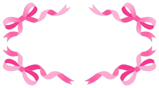 Breast cancer awareness month pink ribbon frame for support and fundraising
