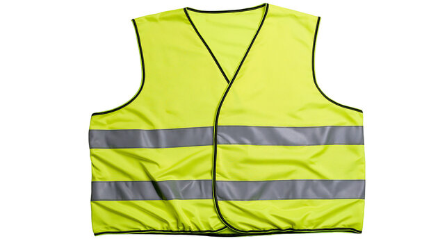 High visibility safety vest with reflective stripes