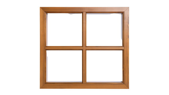 Wooden window frame with four panes
