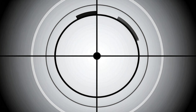 Abstract Futuristic Target Reticle with Concentric Circles and Gradient Background for Aiming and Precision Concepts
