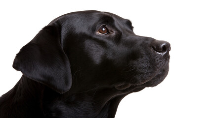 Black Labrador Retriever dog head profile portrait © Pablo