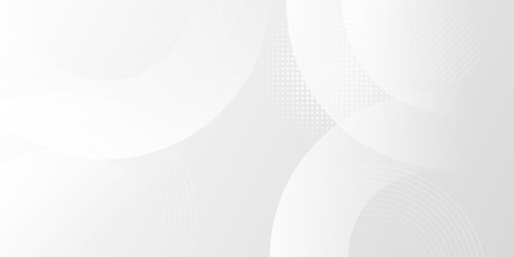 Elegant Minimalist White Background Featuring Soft Geometric Overlapping Circles and Subtle Halftone Gradient Textures for Modern Corporate Design