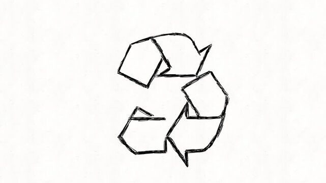 
Recycling Symbol Drawing Animation &ndash; Hand Drawn Eco Icon Illustration Process