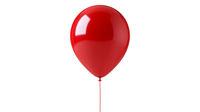 Shiny red balloon with thin string