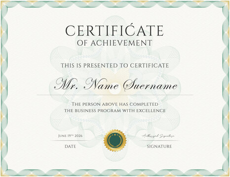 Certificate of Appreciation Template Design, Vector certificate template, diploma certificate, award template design, achievement template, creative certificate design, professional certificate