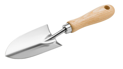 Fototapeta premium Garden trowel with metal blade and wooden handle