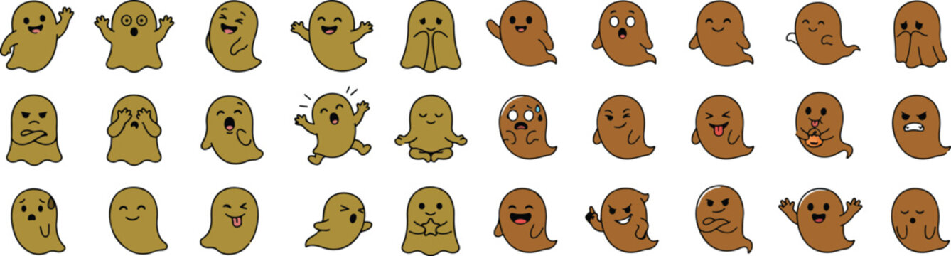 Halloween angry ghost emojis and reactions for spooky fun