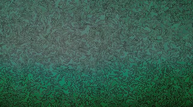 Abstract Topographic Contour Lines Pattern Background with Green and Teal Gradient