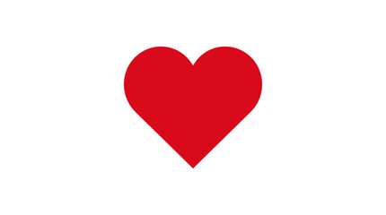 Obraz premium A simple red heart shape isolated on a clean white background