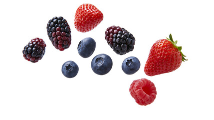 Assorted fresh berries strawberries blueberries blackberries, raspberries © Anneliese