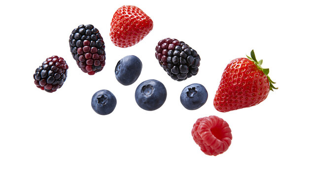 Assorted fresh berries strawberries blueberries blackberries, raspberries