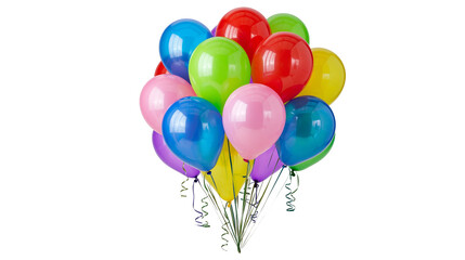 Bunch of colorful balloons with ribbons © Aino