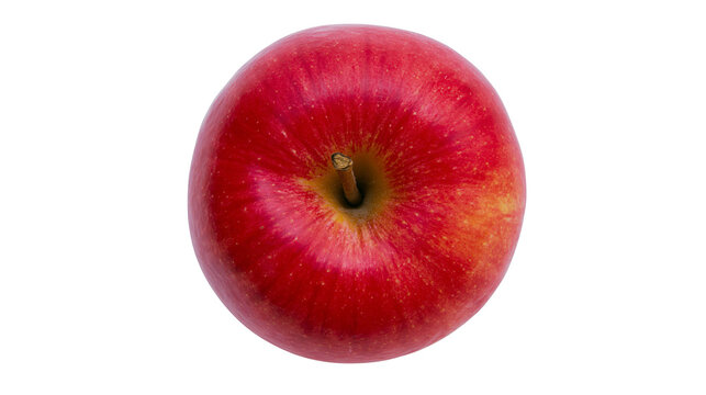 Red apple with stem and yellow blush