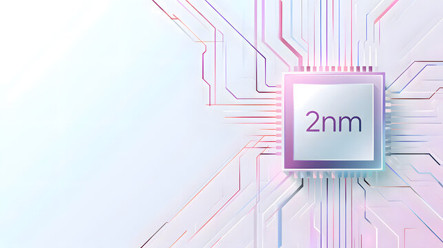 Ultra Advanced 2nm Chip wallpaper with Copy Space