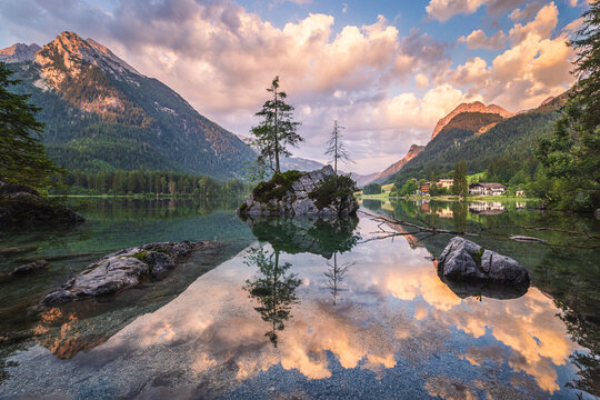 View to the landscapes of Hintersee