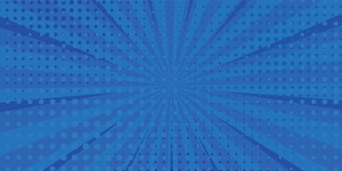 Vintage pop art blue background. Banner vector illustration © Aqilla