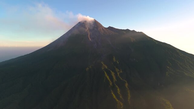 Aerial view of Mount Merapi