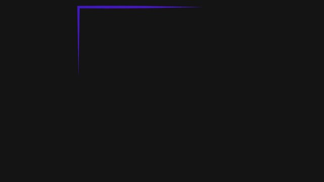 Clockwise movement of the purple outline along the square.