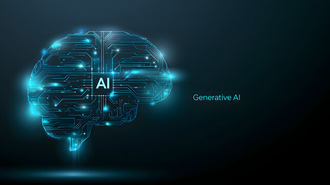 Generative AI Brain Technology Wallpaper