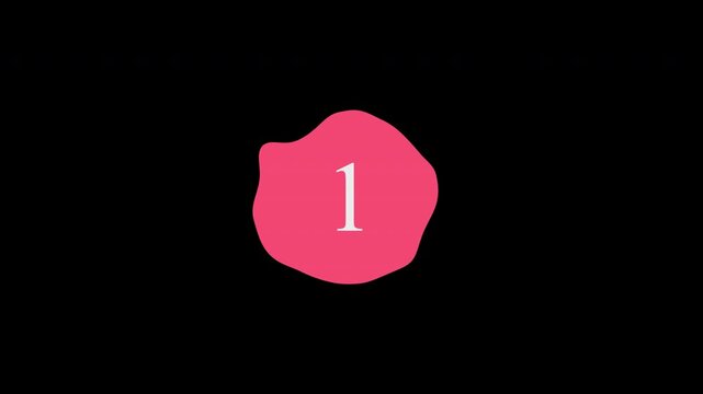 Liquid Blob Countdown Animation 5 to 0 with 4k