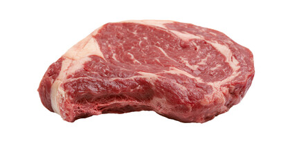 Obraz premium Raw marbled ribeye steak with fat marbling