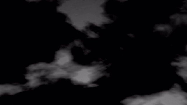 Abstract dark background with soft flowing clouds and smoke elements.