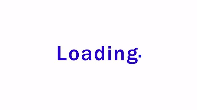 Loading progress animation animated with transparent background, Animated loading word with alpha channel.Loding progress animation in 4k .