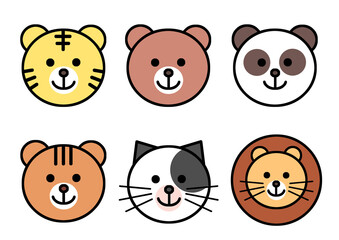 Fototapeta premium illustration of diverse animal characters