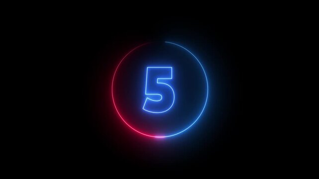 Ten seconds countdown animation from 10 seconds to 0 second with alpha channel, 10 seconds countdown timer on transparent background, 10 sec countdown
