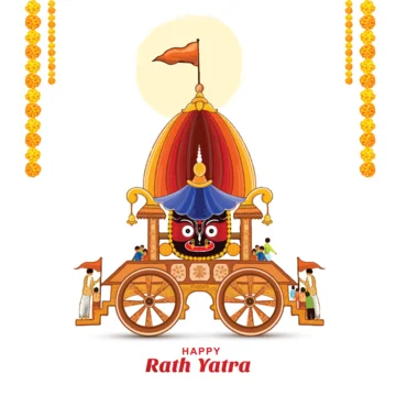 Happy rath yatra holiday hindu festival background