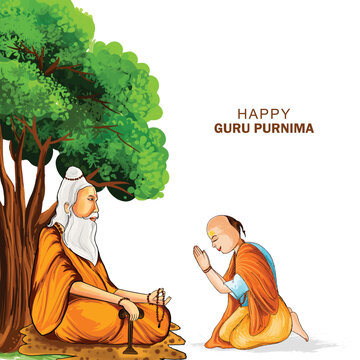 Happy guru purnima indian festival celebration card background